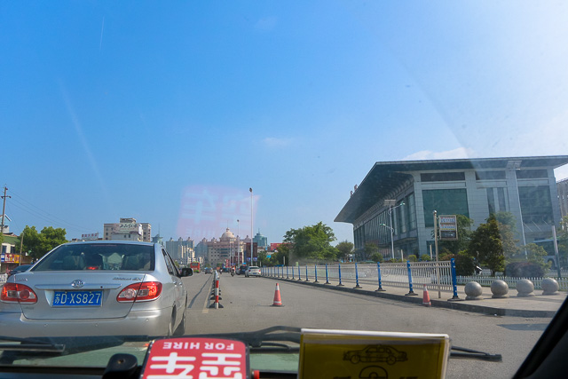 丹陽駅が見えてきました（復路）＠中国丹陽のタクシー
